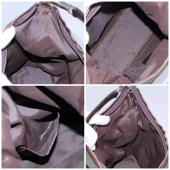 GUCCI Hand Bag Canvas Khaki 000 0602 Auth - Picture 16 of 16